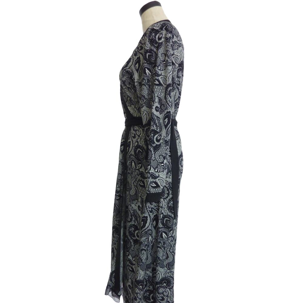 Tahari L Black/White Wrap Dress - Picture 4 of 7